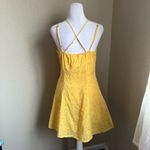 Hollister yellow paisley Halter strap mini dress | medium Photo 3