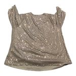 Silver Sequined Blouse Holiday Party Size 5XL Photo 2