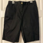 kim rogers Kim Roger’s Bermuda Capri Chino Long Shorts Sz 10‎ waist  Black 11” inseam Photo 0