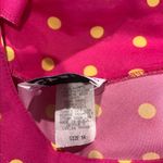 Hot Pink Polka Dot Blouse Sz Medium Photo 5