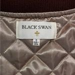 Black Swan Maroon / Purple Suede Bomber Jacket Photo 4