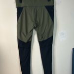 Victoria's Secret  Pink‎ Ultimate Fleece-Lined Leggings Olive Green Mesh Large Photo 2