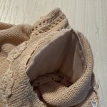 VTG SS Knit Sweater Crochet Detail Blush Pink Feminine Size M Photo 6