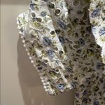 Love Shack Fancy  dress Stassie White Blue green lace 0 women’s maxi midi lsf Photo 4