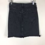 Good American  The Bombshell Frayed Denim Miniskirt 0/25 Black Photo 9