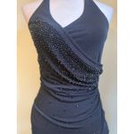 Rampage Black Beaded Halter Dress M y2k fairy whimsigoth boho flowy dainty mini Size M Photo 1