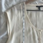 Eileen Fisher Silk Sleeveless Blouse Ivory Button Down Size Medium Photo 7