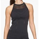 Athleta  Black Diamond Mesh Trophy Tank Top Workout Vent Cutout Racerback S Photo 0