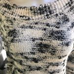 Nine West  Acrylic Wool Black Cream Sweater with Buttoned Sleeves Women's Size M Photo 3