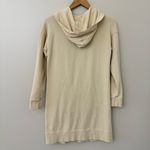 Toad&Co Cream Organic Cotton Long Sleeve Hooded Sweatshirt Dress Size S Tan Photo 7