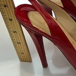 Christian Louboutin Patent Slingback Heels Red Women’s Size 36 Platform Peep Toe Photo 11