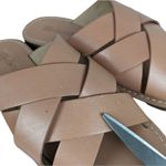 Madewell  The Boardwalk Sandals Woven Leather Slides Antique Coral Tan 7 Photo 9