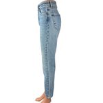 ZARA Women's Blue Light Wash High Waisted Straight Tapered Ankle Denim Jeans 4 Photo 1