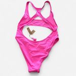 SKIMS  taffy hot pink cutout monokini one piece swimsuit bikini M Photo 2