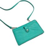 Women´s crossbody clutch wallet purse handbag unbranded green small vegan Photo 0