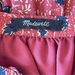 Madewell  Women’s Silk Lace-up Floral Dress Size S Babydoll Peasant Sleeves Photo 9