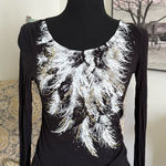 BCBGMAXAZRIA Miley Cyrus Charcoal Gray Knit Top Photo 0