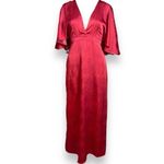 Fe Noel X Target Women's Palm Leaf Contrast Print Maxi Dress, Size 6 2022 Red Photo 2