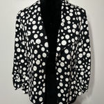 Frank Lyman Open Jacket Women’s Size 8 Black White Polka Dot Shimmer Stretch Photo 0