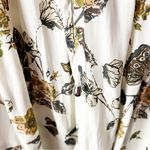 Free People  Pebble Crepe So Fine Long Sleeves Smocked Floral BohoTunic Top XS Photo 10