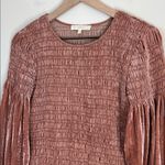 Love Shack Fancy Crushed Velvet Mini Dress Balloon Sleeves Fairy Y2K Size Med Photo 1