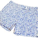 Vineyard Vines  Blue Tie Dye Ikat Square Print Shorts Size 0 NWT Photo 3