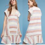 Anthropologie holding horses Elira embroidered striped Blouson Mini Dress sz Sm Photo 1