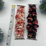 2 Floral Apple Watch Band Small 42/44mm Red/Black Red Photo 2