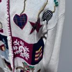 Crystal Kobe Ugly Christmas Sweater Cardigan Presents Sleigh Snowflake Noel Size XL Photo 6