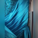 NWT Portia & Scarlett Blue Rhinestone and Satin Gown Size 4 Photo 6