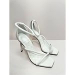 Schutz  Dress Sandals Ladies Size 5B White Leather Strappy Open Toe Stiletto Heel Photo 2