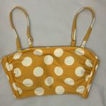 Xhilaration  Mustard and Cream Polka Dot Swim Top women’s size xtra small Photo 0