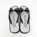 Brighton Bowie Black Jewel Rhinestone Sandal Sz 6 Dust Bag Wedge Beach Flip Flop Photo 4