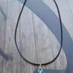 Handmade  Y2K Punk Cross  pendant PU leather necklace , Gothic Grunge Photo 0