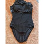 Hilor Black One Shoulder One Piece Swimsuit Women's Great Condition Size S Photo 3