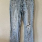 American Eagle AE77 The Boot Jeans Light Wash Distressed Women's Size 27 Bootcut Cotton Denim Photo 0