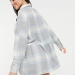 American Eagle AE Oversized Babydoll Plaid Shirt Photo 3