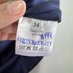 Cacharel Dress Womens 34 X Small Blue‎ Silk Flounce Hem Midi Elegant France Blue Size XS Photo 3