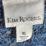 kim rogers blue loose knit cardigan sweater size XL Photo 4