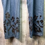 Faded Glory  Bootcut Size 18 W/Felted Flowers & Embellishments Blue Denim Jeans Photo 2