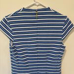 Lilly Pulitzer Lily Pulitzer Bree Mini Dress Blue White Striped Cap Sleeve V Neck Fit N Flare Photo 6