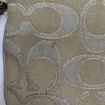 Coach Poppy Wristlet Wallet Signature C Tan Metallic Detail Trim Zippy With Fob Photo 7