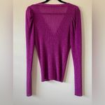 Caroline Constas Purple Long Sleeve Cardigan Glitter Sparkly Puff Sleeve Photo 8