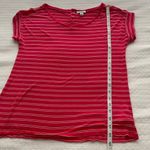 Old Navy Large  Pink and White Striped Short-Sleeve T-Shirt Photo 5
