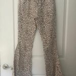 Saints & Hearts Stretchy Leopard Print Bell Bottom jeans 28/44 Photo 0
