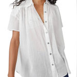 We The Free  Float Away Women’s White Cotton Button Down Shirt Oversized Size XS Photo 0