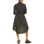 Snider Womens Striped Cardiff Full Zip Stretch Coat Dress Black White Small NWOT Photo 3