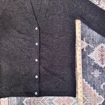 Cynthia Rowley 100% Merino Wool Charcoal Gray Button Down Cardigan Sweater Sz L Photo 7