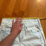 American Eagle Striped White Blue Tomgirl Distressed Bermuda Shorts Women’s Sz 0 Photo 6