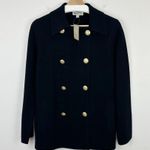 J.Crew  Warwick Sweater Blazer Knit Gold Buttons Black Classic Relaxed XS NWT Photo 7